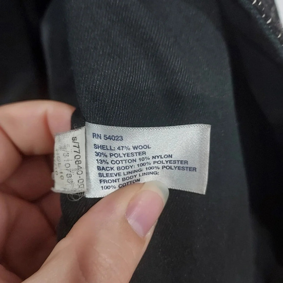 Gap Marled Black & White Tweed Moto Jacket in Size XXL - Picture 14 of 15